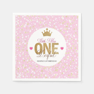Little Miss onederful Birthday Napkin