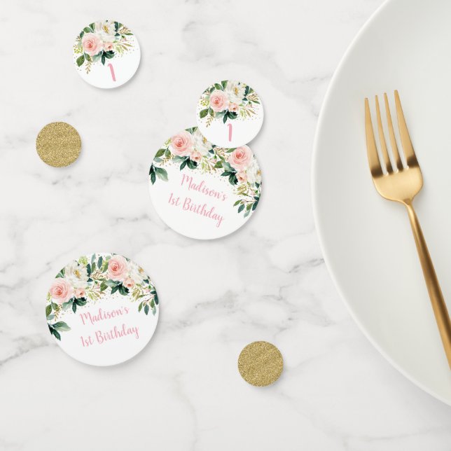 Little Miss Onederful Boho Floral Birthday Confetti (Group)