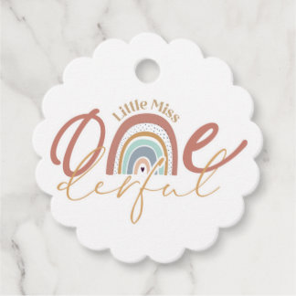 Little Miss Onederful Favour Tags