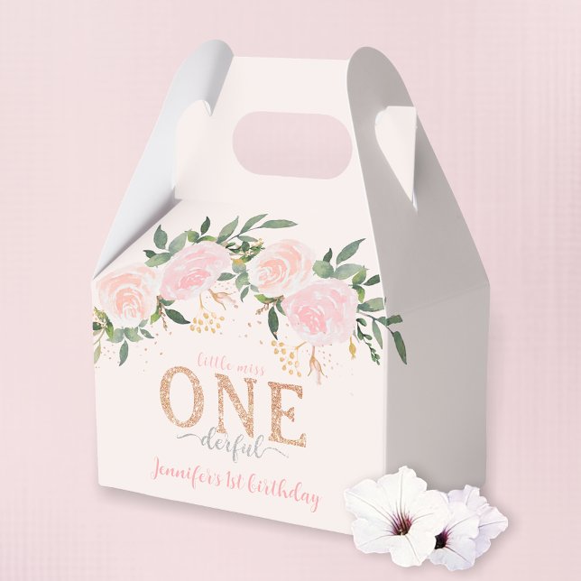 Little Miss Onederful First Birthday Favor Box (Creator Uploaded)
