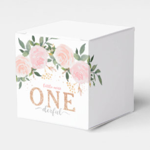 Little Miss Onederful First Birthday Favor Box