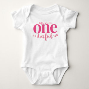 Little Miss Onederful First Birthday Tutu Baby Bodysuit