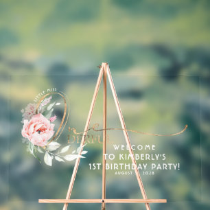 Little Miss Onederful Floral 1er anniversaire Bien