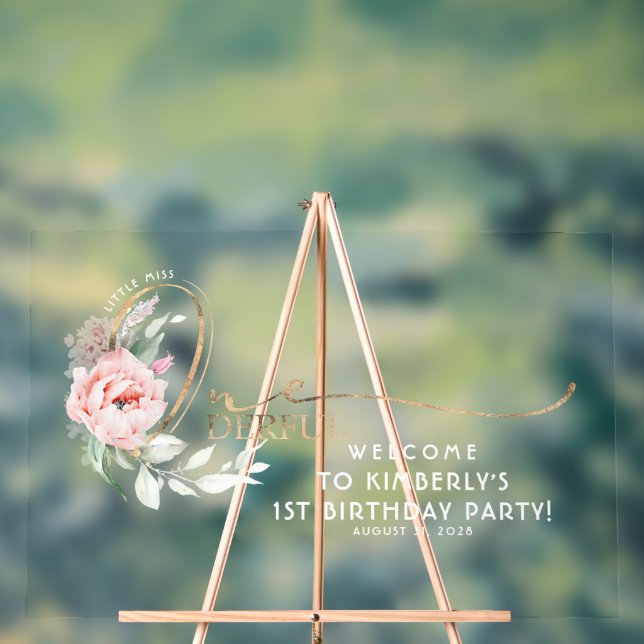 Little Miss Onederful Floral 1er anniversaire Bien (Neutre)