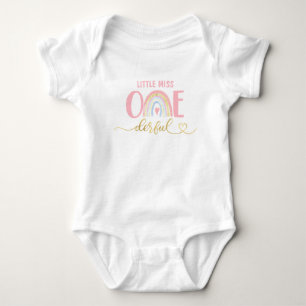 Little miss onederful rainbow baby bodysuit