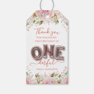 Little Miss Onederful Thank You Gift Tags