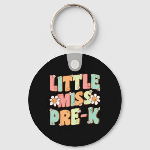 Little Miss Pre-k Girls Ck To School Retro Daughte Keychain