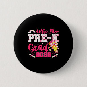 Little miss pre-k grad 2026 coquette preschool 2 inch round button