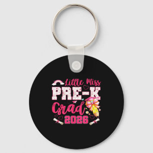 Little miss pre-k grad 2026 coquette preschool keychain