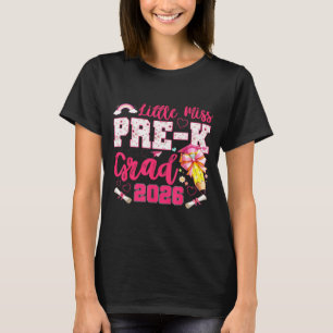 Little miss pre-k grad 2026 coquette preschool T-Shirt