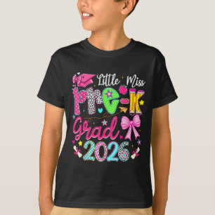 Little Miss Pre-K Grad 2026 Preschool Graduation T-Shirt