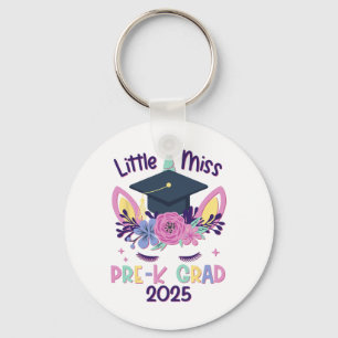 Little Miss Pre-k Grad Preschool Prek Graduation 2 Keychain
