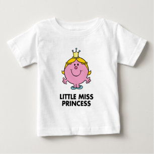 Little Miss Princess   Crown Background Baby T-Shirt