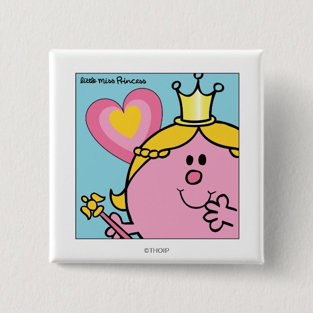 Little Miss Princess | Extreme Closeup 2 Inch Square Button (Front)