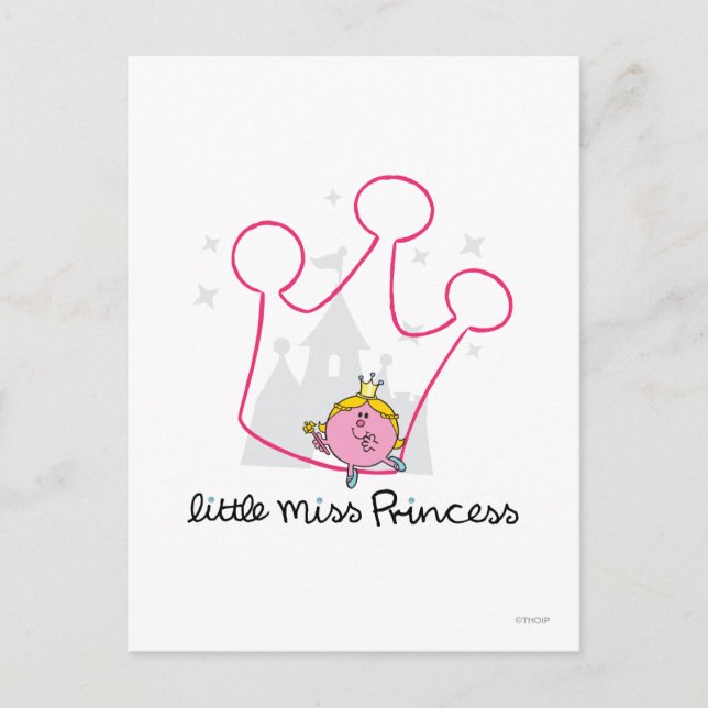 Little Miss Princess | Giant Pink Crown Postcard (Front)
