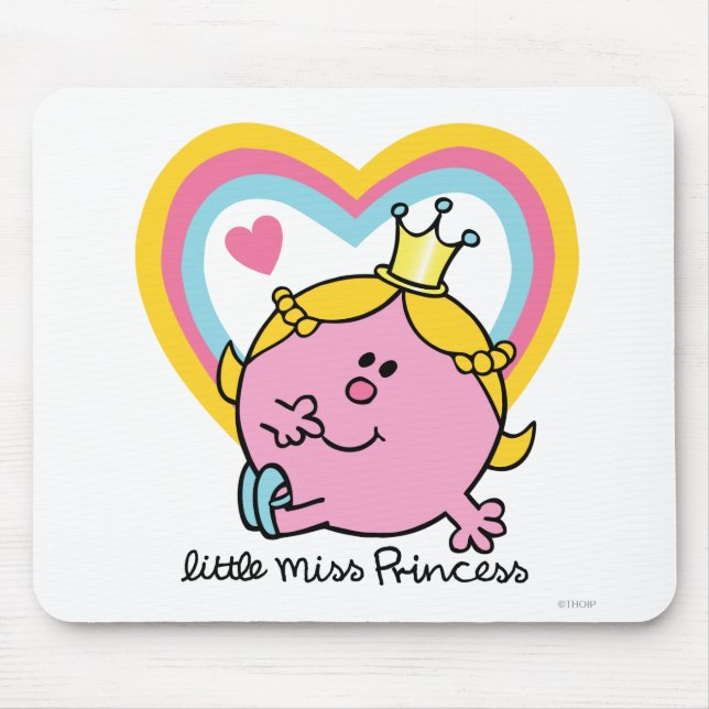 Little Miss Princess | Hearts Mouse Pad (Front)
