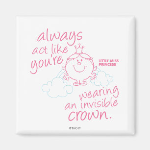 Little Miss Princess Invisible Crown Magnet