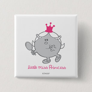 Little Miss Princess Mirror Mirror 2 Inch Square Button