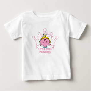 Little Miss Princess   Pink Five Pointed Crown Baby T-Shirt