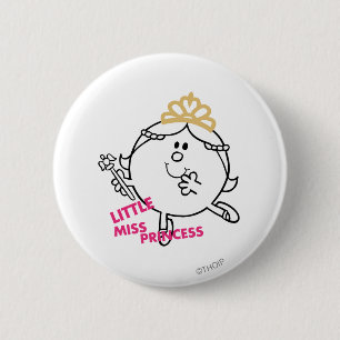 Little Miss Princess Pink Lettering 2 Inch Round Button