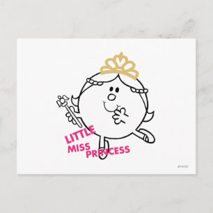 Little Miss Princess Pink Lettering Postcard