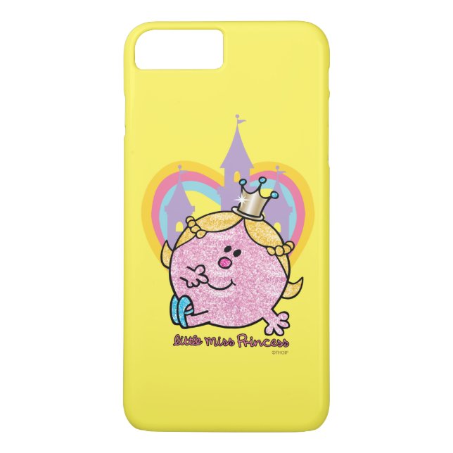 Little Miss Princess Posing With Castle & Heart Case-Mate iPhone Case (Back)