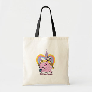 Little Miss Princess Posing With Castle & Heart Tote Bag