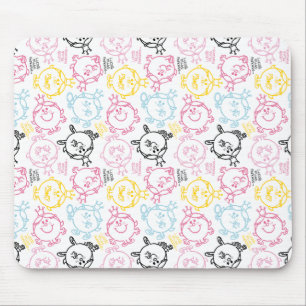 Little Miss Princess Pretty Pastels Pattern Mouse Pad