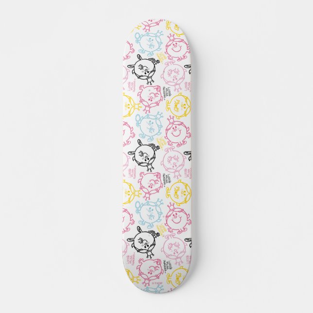 Little Miss Princess | Pretty Pastels Pattern Skateboard (Front)