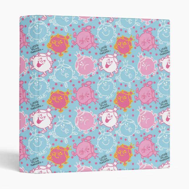 Little Miss Princess | Pretty Pink & Blue Pattern Binder (Front/Spine)