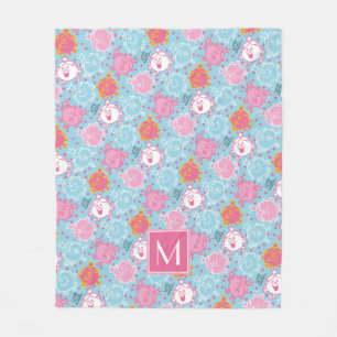 Little Miss Princess   Pretty Pink & Blue Pattern Fleece Blanket