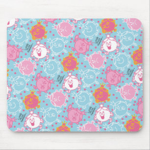 Little Miss Princess Pretty Pink & Blue Pattern Mouse Pad