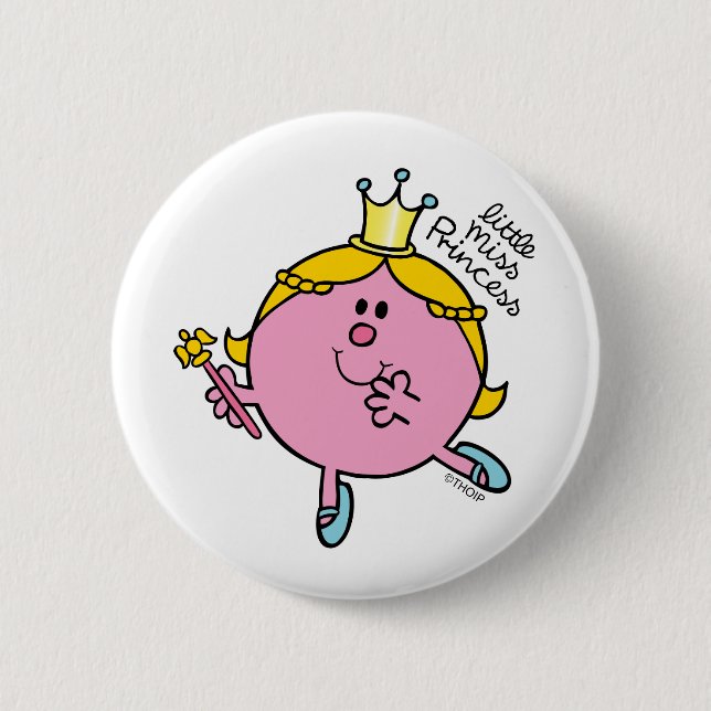 Little Miss Princess | Royal Scepter 2 Inch Round Button (Front)