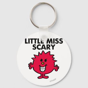 Little Miss Scary   Black Lettering Keychain