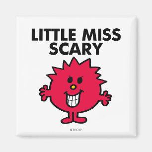 Little Miss Scary   Black Lettering Magnet