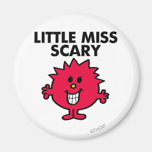 Little Miss Scary   Black Lettering Magnet