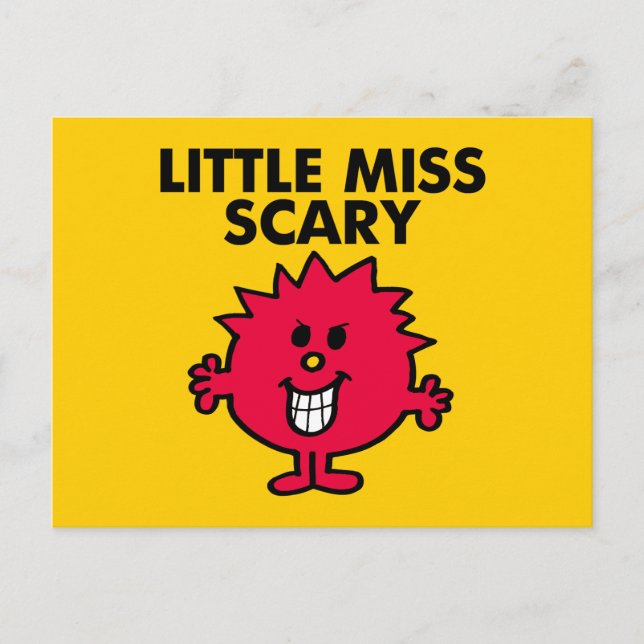 Little Miss Scary | Black Lettering Postcard (Front)