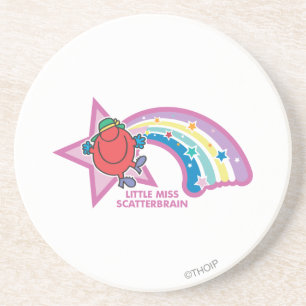 Little Miss Scatterbrain   Rainbow & Stars Coaster