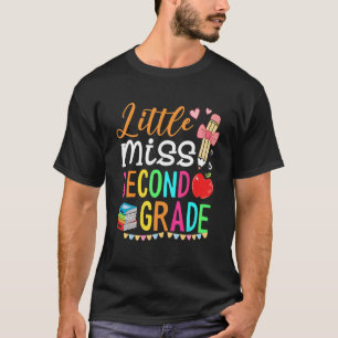 Little Miss Second Grade Cute Back To School Girl T-Shirt