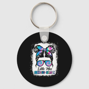 Little Miss Second Grade Girl Ck To School 2nd Gra Keychain