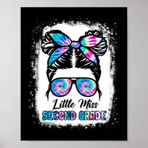 Little Miss Second Grade Girl Ck To School 2nd Gra Poster
