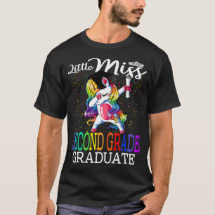 Little Miss Second Grade Graduate Unicorn T-Shirt