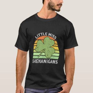 Little Miss Shenanigans St Patricks Day T-Shirt