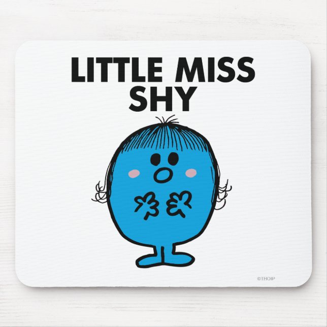 Little Miss Shy | Black Lettering Mouse Pad (Front)