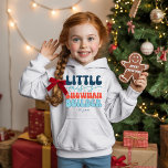 Little Miss Snowman Builder Retro Christmas<br><div class="desc">Say hello to winter fun with this “Little Miss Snowman Builder” hoodie! Featuring bold retro typography, icy blue and bright red colours, and a customizable name, this sweatshirt is made for chilly days and snowy play. Whether she’s rolling snowballs or sipping cocoa after, it’s the perfect winter wardrobe staple for...</div>