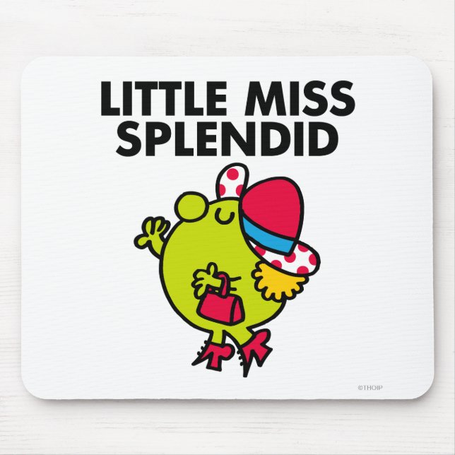 Little Miss Splendid | Black Lettering Mouse Pad (Front)