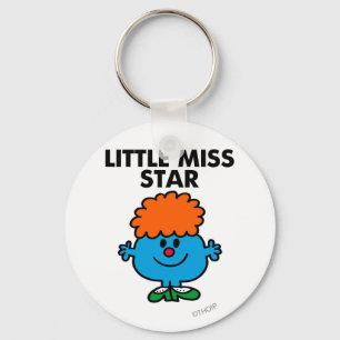 Little Miss Star   Black Lettering Keychain