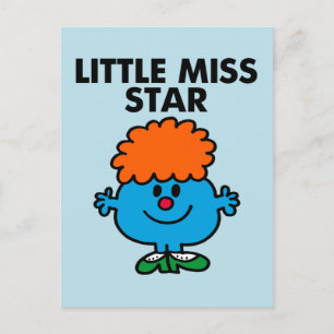 Little Miss Star Black Lettering Postcard