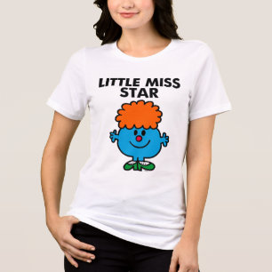 Little Miss Star Black Lettering Tri-Blend Shirt