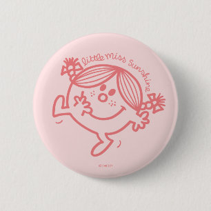 Little Miss Sunshine Coral 2 Inch Round Button